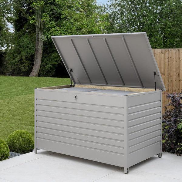 Kettler Pebble Large Storage Cushion Box Aluminium