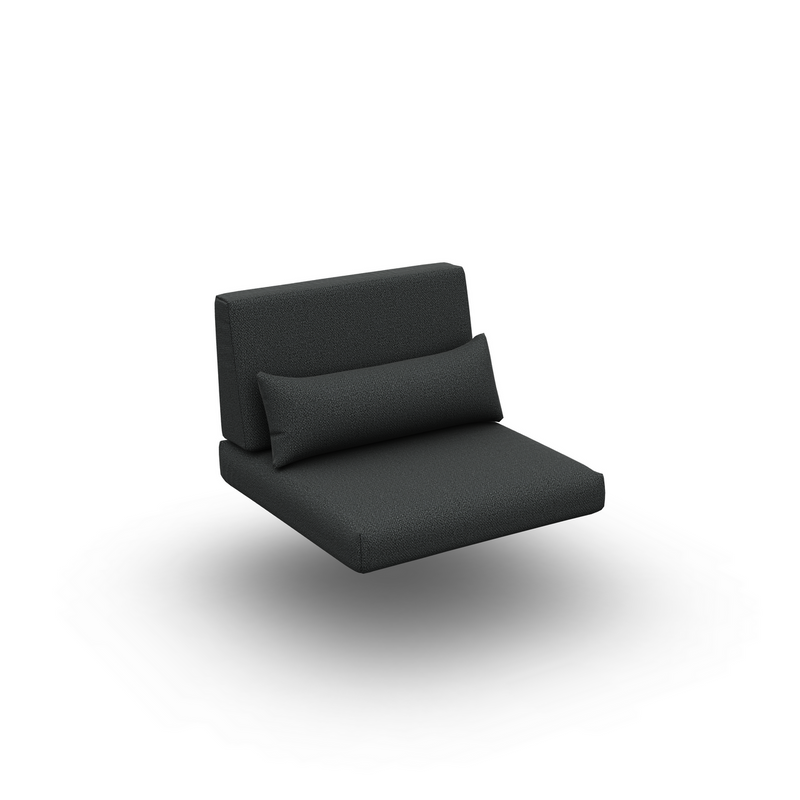 Jati & Kebon Coral Corner 6 Seat Set with Coffee Table | Extra Charcoal Sunbrella Cushions