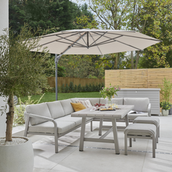 Kettler Como Corner Lounge Dining Set with Footstools