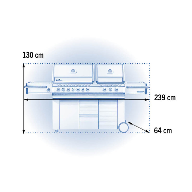 Napoleon Prestige PRO 825 Gas BBQ RSBI PRO825RSBIPSS-3-GB - Free Rotisserie